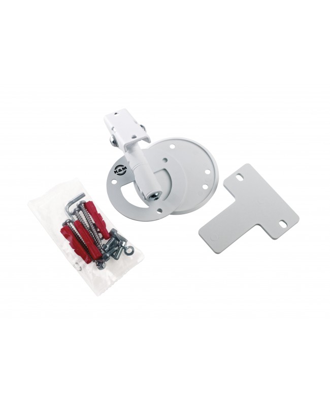 K&M 24161 Universal speaker wall mount structured white