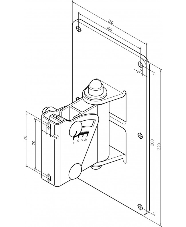 K&M 24481 Speaker wall mount black