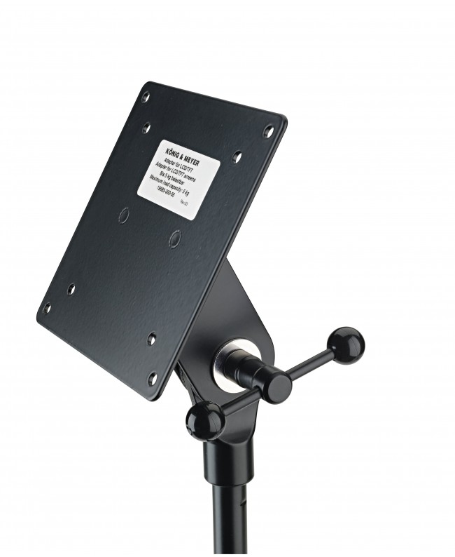 K&M 19685 Adapter for screens black