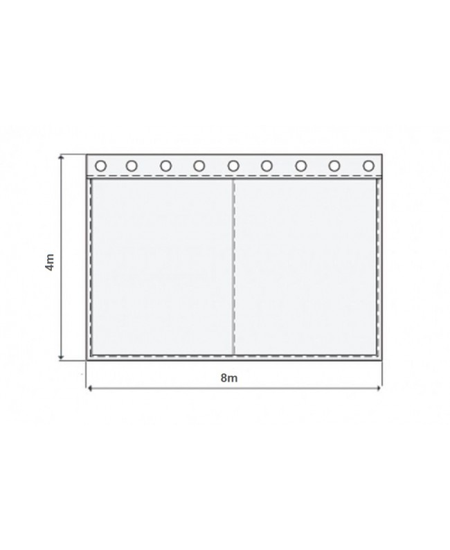 PRO-SHOW Backdrop 8 x 4 m white