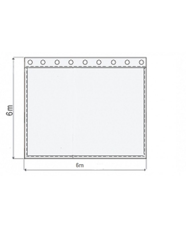 PRO-SHOW Fondale 6 x 6m mediumgray