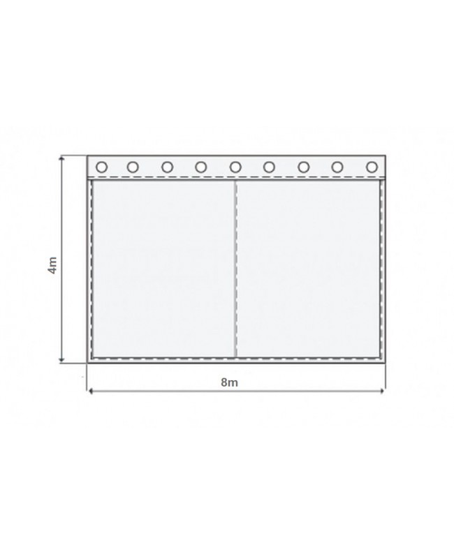 PRO-SHOW Seabed 8 x 4 m marineblue