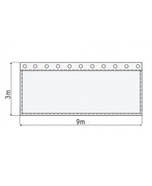 Atomic Pro Fondale 9 x 3 m black