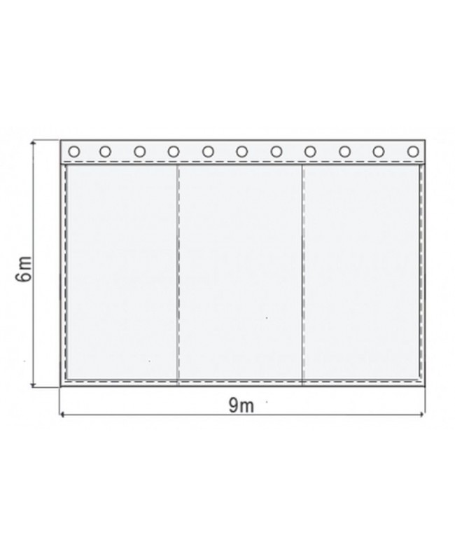 PRO-SHOW Backdrop 9 x 6 m mediumgray