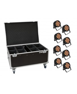 Eurolite Set 8x LED IP PAR 12x9W SCL Spot + Case with wheels