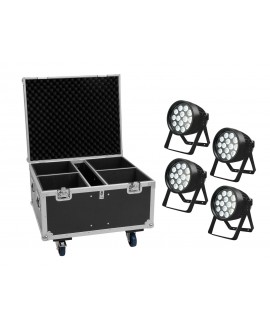 Eurolite Set 4x LED IP PAR 14x10W HCL + Flightcase