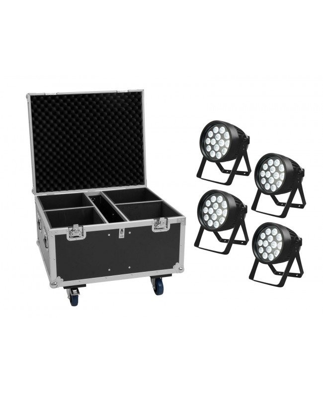 Eurolite Set 4x LED IP PAR 14x10W HCL + Flightcase