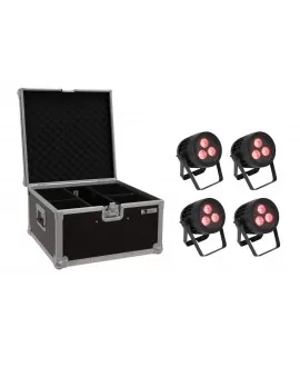 Eurolite Set 4x LED IP PAR 3x9W SCL Spot + Case LED PAR