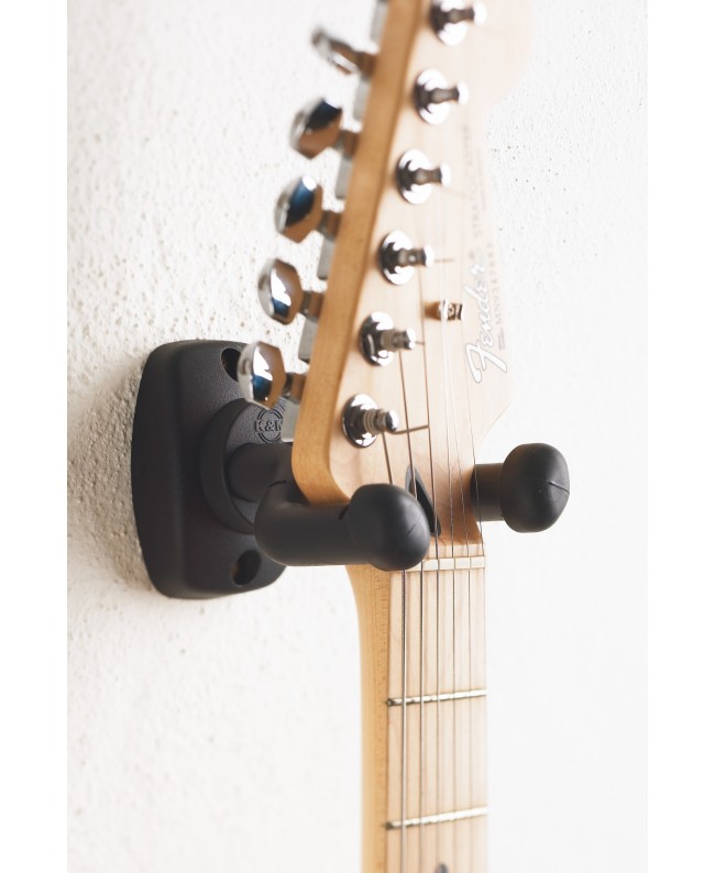 K&M 16250 Gitarren-Wandhalter - schwarz Wandhalterungen