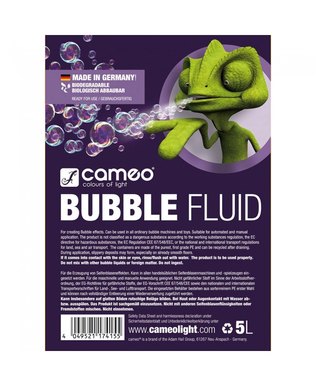 Cameo BUBBLE FLUID 5 L Liquidi per effetto bolle