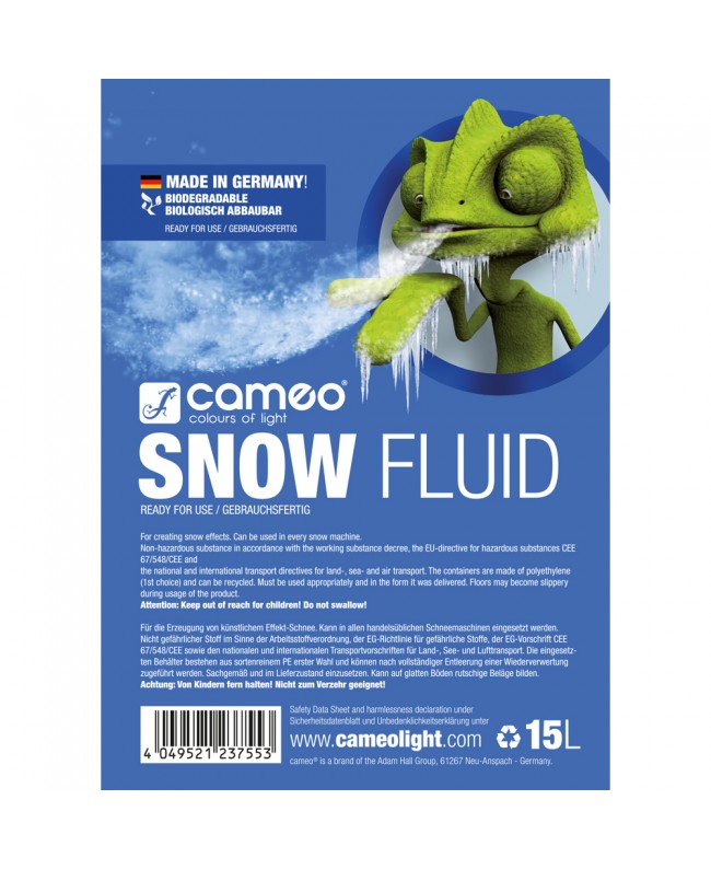 Cameo SNOW FLUID 15 L Liquidi per effetto neve
