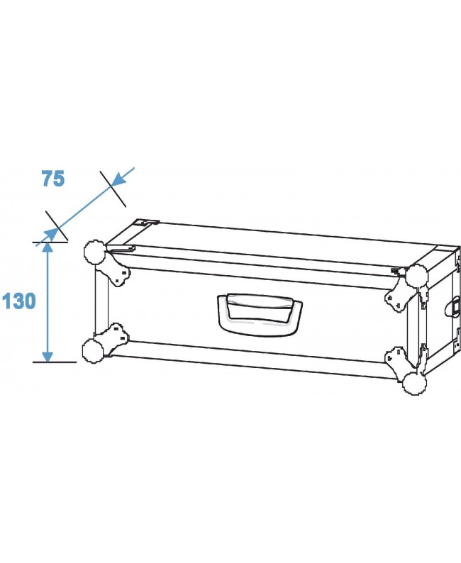 ROADINGER Effect Rack CO DD, 2U, 24cm deep, black Rack 19"