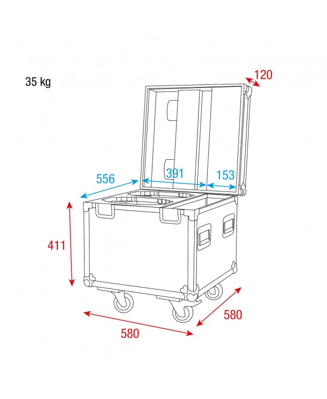 SHOWTEC Case for 2x Xpression 2000 Movinglight-Cases