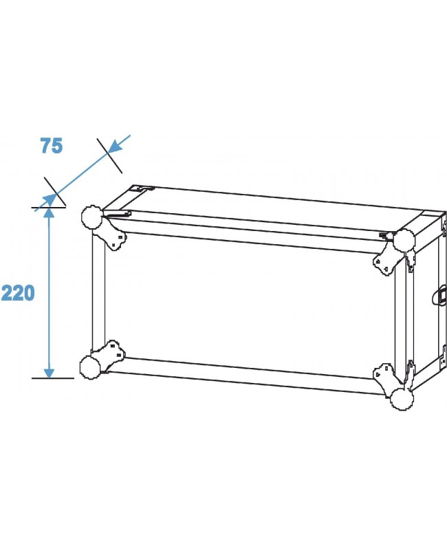 ROADINGER Effect Rack CO DD, 4U, 38cm deep, black Rack 19"