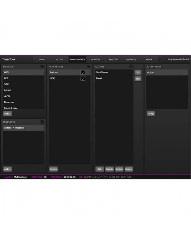 Visual Productions TimeCore Software Controller