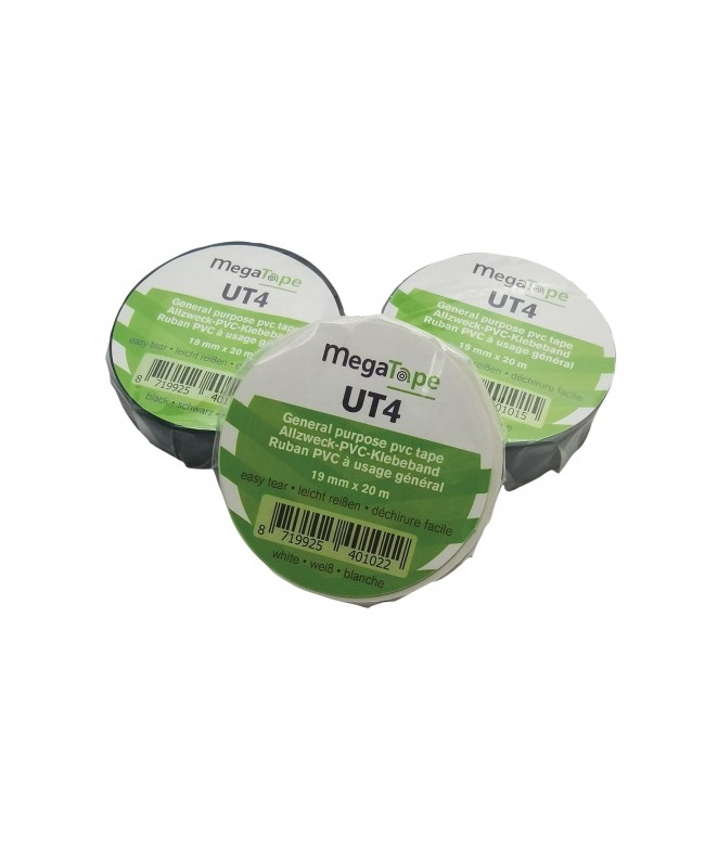MEGATAPE UT4 White - 19 mm / 20 m Isolierband