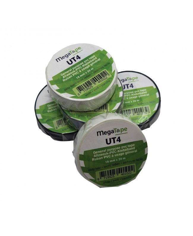 MEGATAPE UT4 White - 19 mm / 20 m Isolierband