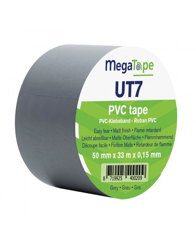 MEGATAPE PVC Tape UT7 Grey - 50 mm / 33 m