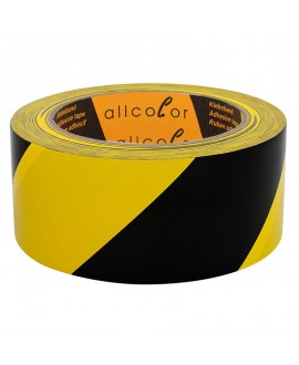 Allcolor Warning Tape 510 black-yellow Nastri segnaletici