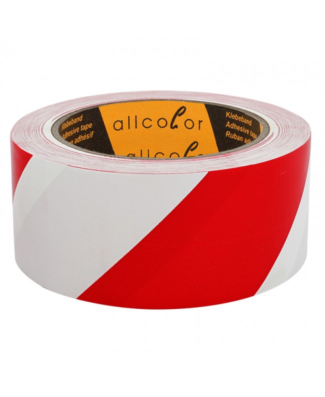 Allcolor Warning Tape 511 white-red Nastri segnaletici