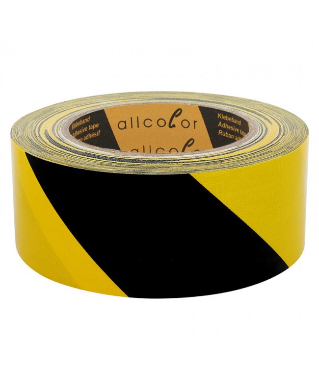 Allcolor Cloth Warning Tape 650 black-yellow Nastri segnaletici