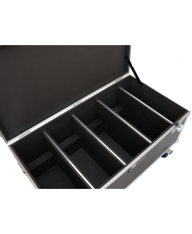 Roadinger Flightcase 4x Multiflood IP 18x10W RGBW Wash CRMX, with wheels MK2 Custodie per proiettori