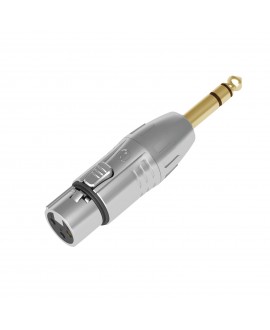 SEETRONIC XLR 3P female to Jack stereo male Gold contacts - silver housing