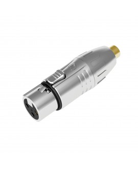 SEETRONIC XLR 3P female to RCA female Gold contacts - silver housing Adapter