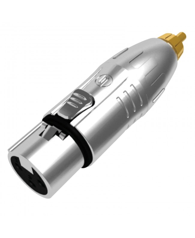 SEETRONIC XLR 3P female to RCA male Gold contacts - silver housing