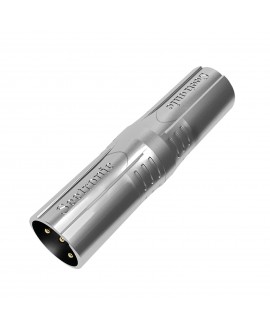SEETRONIC XLR 3P male to XLR 3P male Gold contacts - silver housing