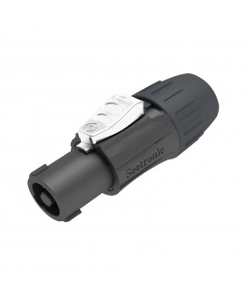 SEETRONIC Speaker 4P Connector - male Black housing - black end cap Power Twist TRUE Cable Connectors