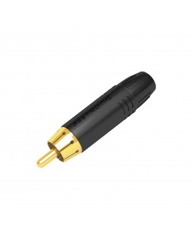 SEETRONIC Connettore RCA, maschio, alloggiamento di colore nero