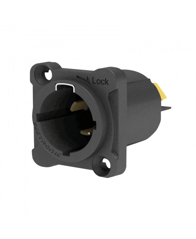 SEETRONIC Power Pro True Inlet Chassis Connector - Male - D- Size Power Twist TRUE Chassis Connectors