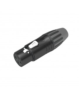 SEETRONIC XLR 3P Connector - female Gold contacts - black housing XLR Kabelsteckverbinder