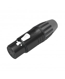 SEETRONIC XLR 5P Connector - female Silver contacts - black housing