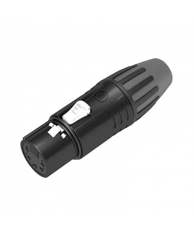 SEETRONIC XLR 5P Connector - female Silver contacts - black housing