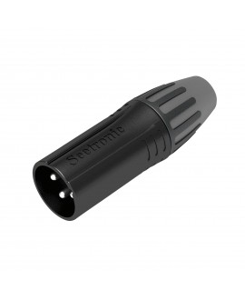 SEETRONIC XLR 3P Connector - male Silver contacts - black housing XLR Cable Connectors