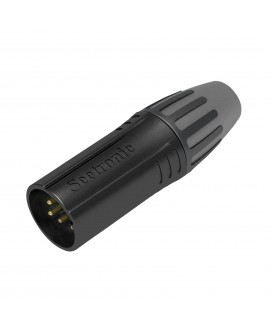 SEETRONIC XLR 5P Connector - male Gold contacts - black housing