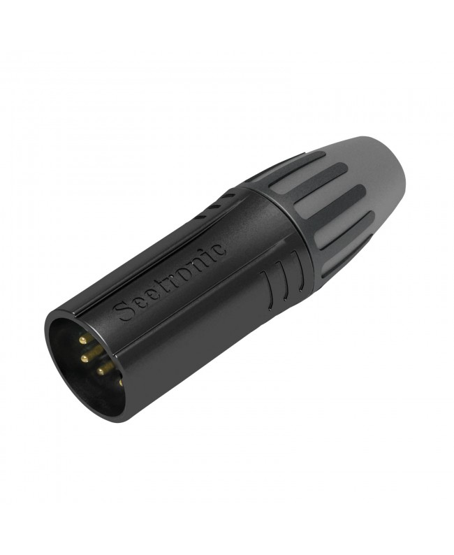 SEETRONIC XLR 5P Connector - male Gold contacts - black housing