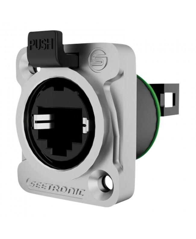 SEETRONIC RJ45 Chassis Locking receptacle - IP65 Ethernet Einbausteckverbinder