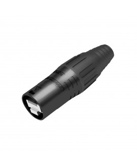 SEETRONIC RJ45 Cable Carrier Black housing - black end cap Ethernet Cable Connectors