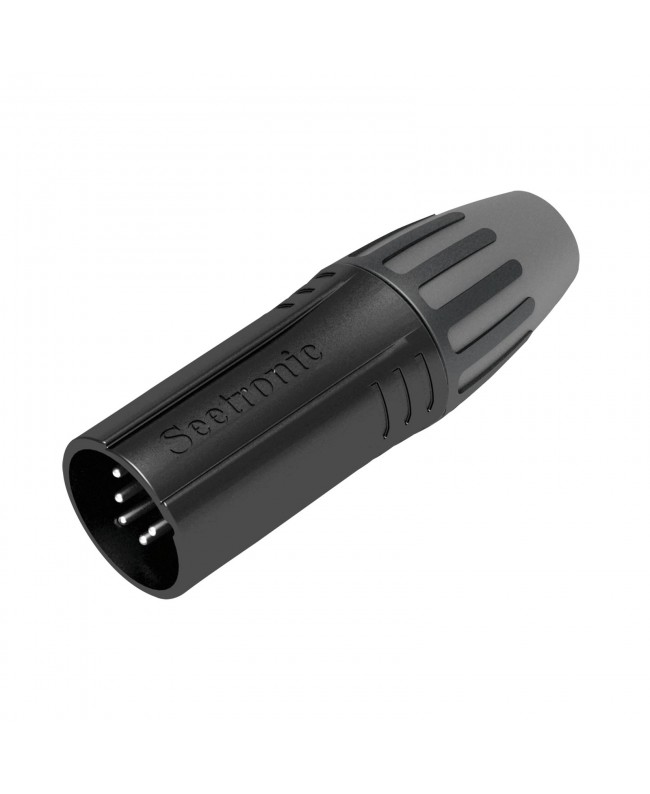 SEETRONIC XLR 5P Connector - male Silver contacts - black housing 5-Pin XLR Kabelsteckverbinder