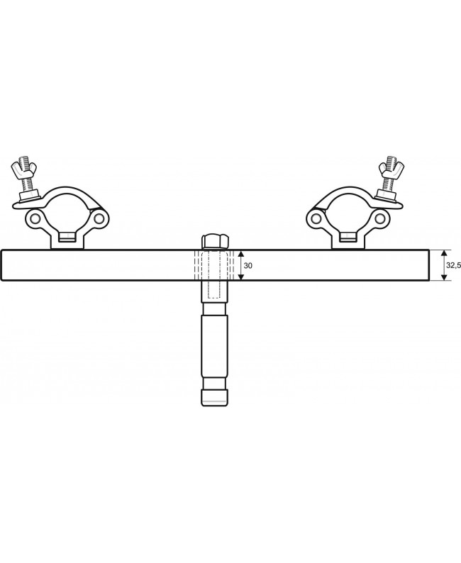 Eurolite TAH-52 Truss Adapter w/ TV spigot Sollevatori