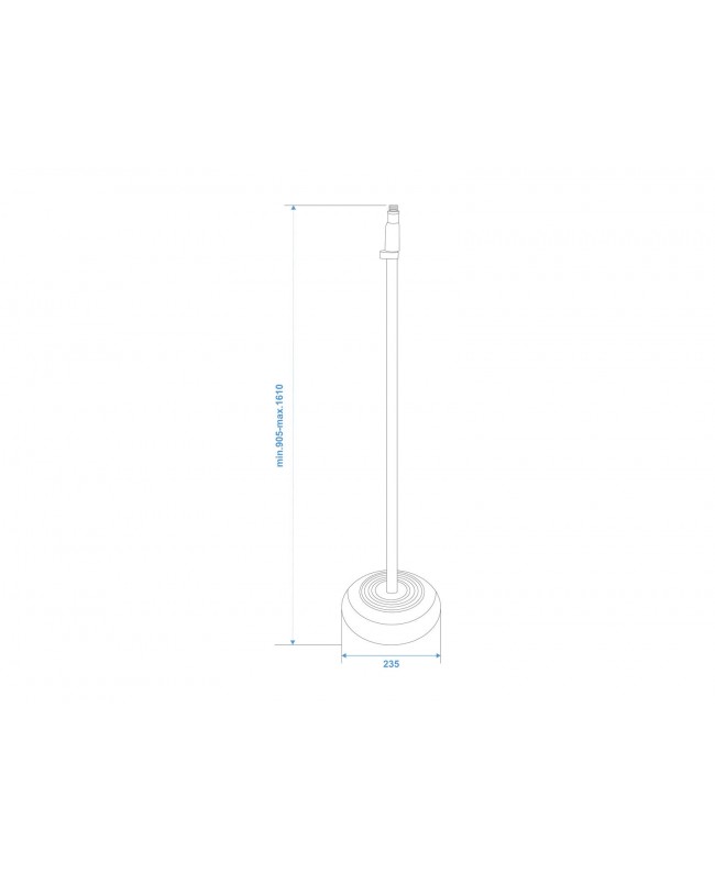 Omnitronic Microphone Stand 85-157cm bk Supporti da pavimento