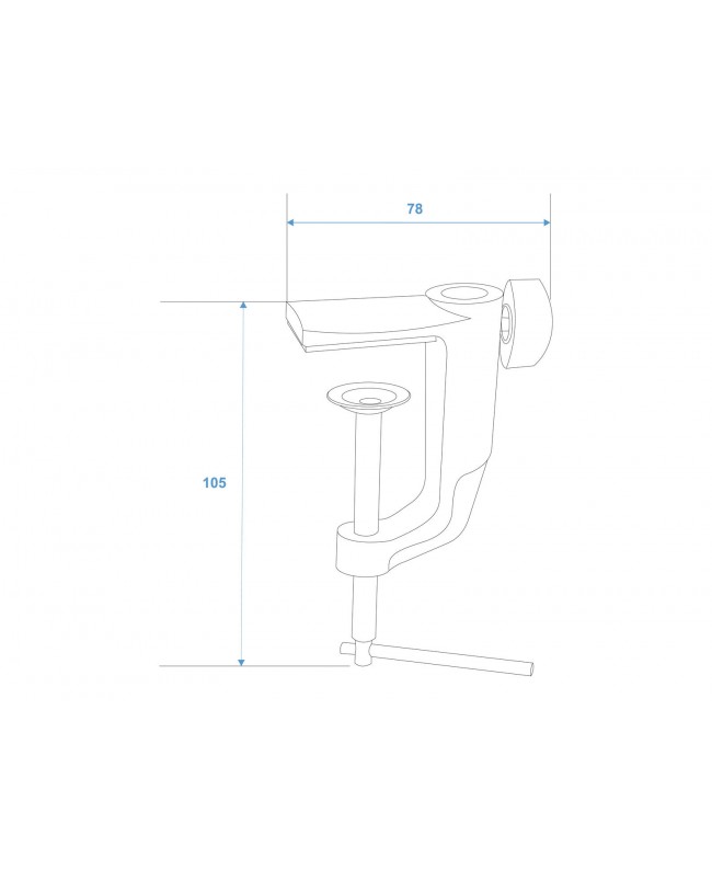 Omnitronic Holder Type A f. Table Microphone Arm bk Supporti da tavolo