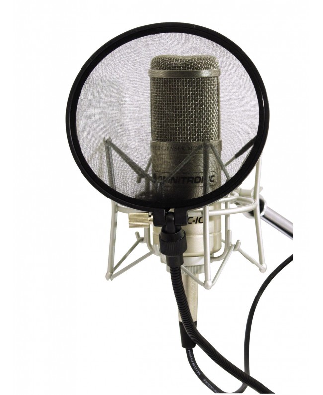 Omnitronic Microphone-Pop Filter, black Popkiller