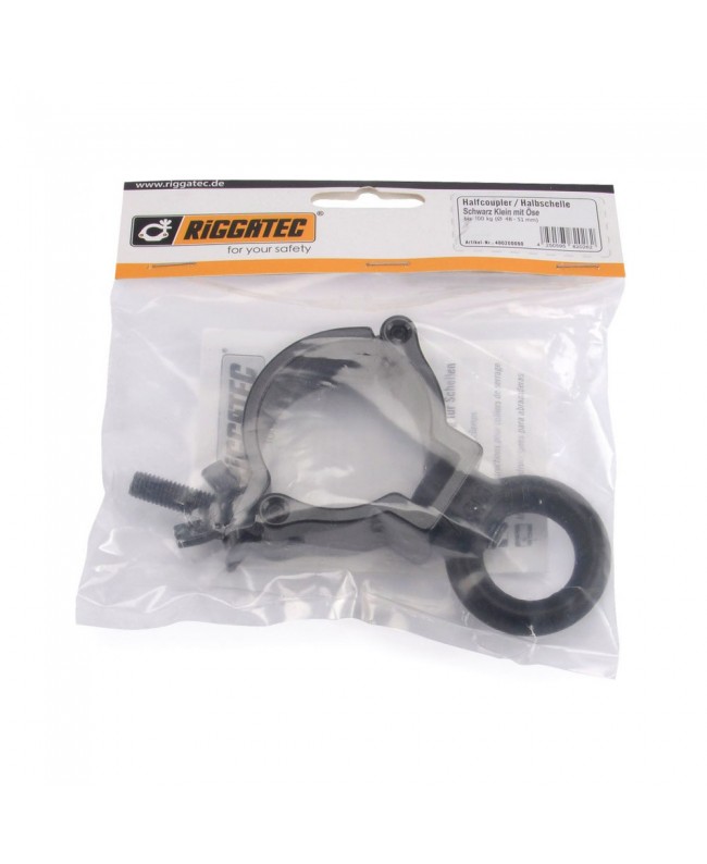 RIGGATEC Half Coupler Clamp | black | Eyebolt | WLL 100kg