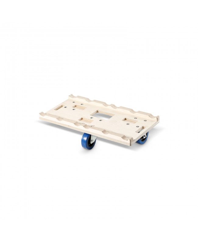 Adam Hall Accessories Truss Stacking Board | 3x 100mm Blue Wheels