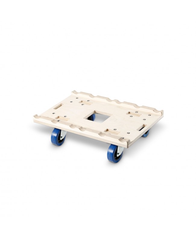 Adam Hall Accessories Truss Stacking Board | 4x 100mm Blue Wheels