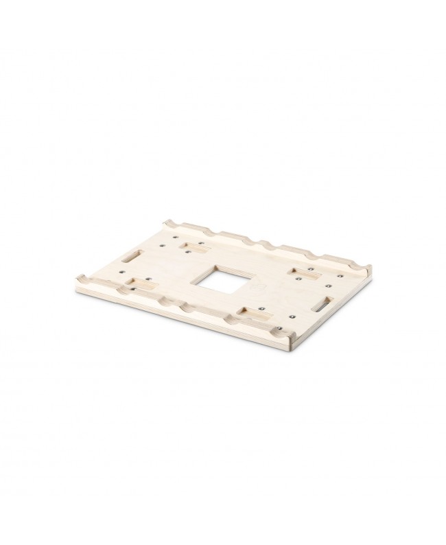 Adam Hall Accessories Truss Stacking Board | 4x 100mm Blue Wheels